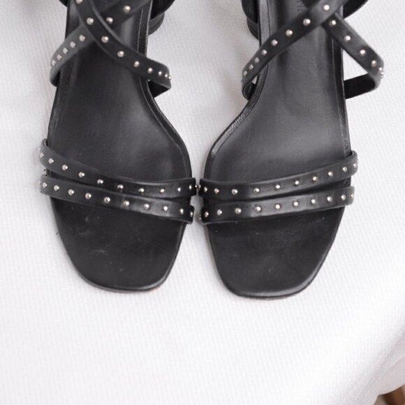 Rebecca Minkoff Adeline Studded Block Heel Sandal Sz 7 - Picture 5 of 10